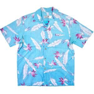 Vintage 90s Mark Raysten Floral Aloha Hawaiian Shirt Mens Medium
